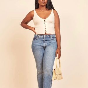 Reformation Hampton Top in Ivory (NWT!)